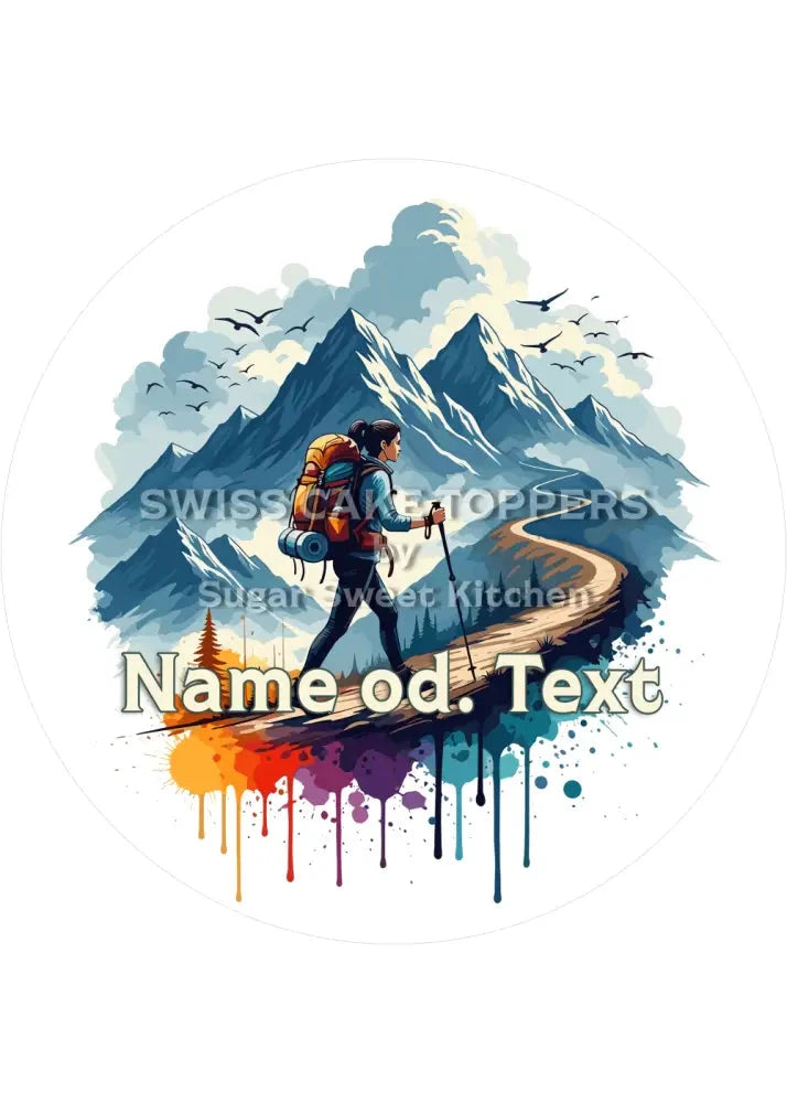 Exklusiver Wander-Tortenaufleger1 mit Namen - Fondant- Torten- & Cupcakeaufleger Sugar Sweet Kitchen