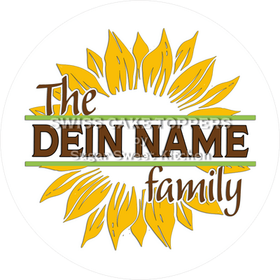 Familien Tortenaufleger mit Familienname