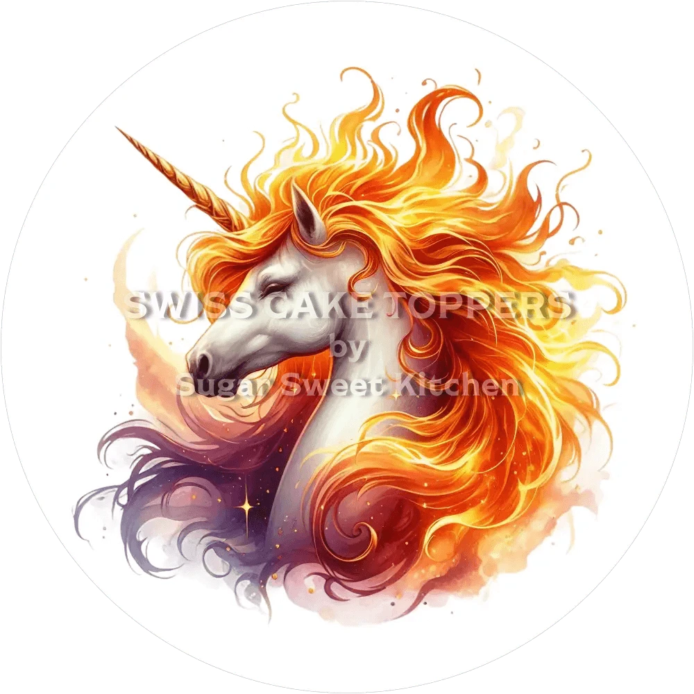 Fantastischer Einhorn-Tortenaufleger12 - personalisierbar - Fondant- Torten- & Cupcakeaufleger Sugar Sweet Kitchen