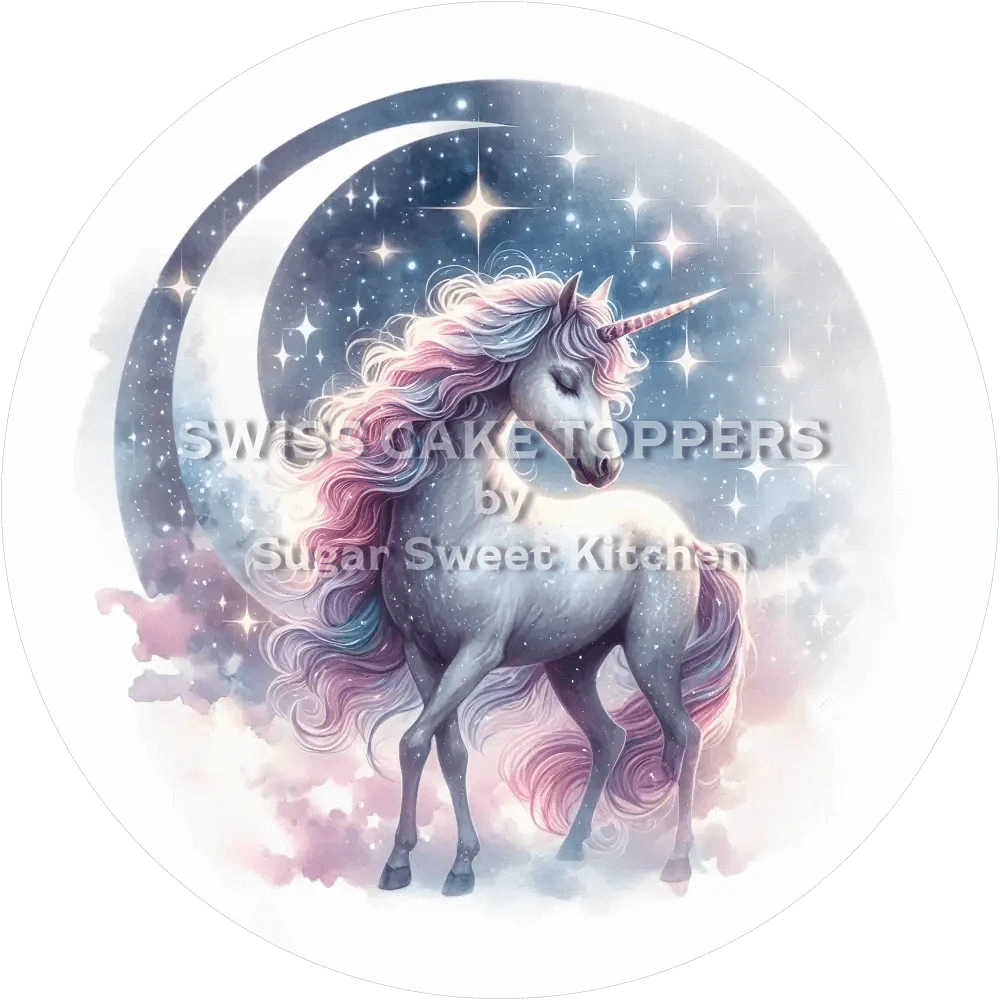 Fantastischer Einhorn-Tortenaufleger15 - personalisierbar - Fondant- Torten- & Cupcakeaufleger Sugar Sweet Kitchen