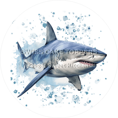 Fantastischer Hai-Tortenaufleger2 - personalisierbar