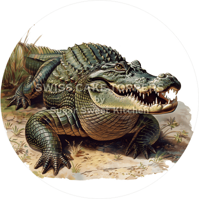 Fantastischer Krokodil-Tortenaufleger4 - personalisierbar