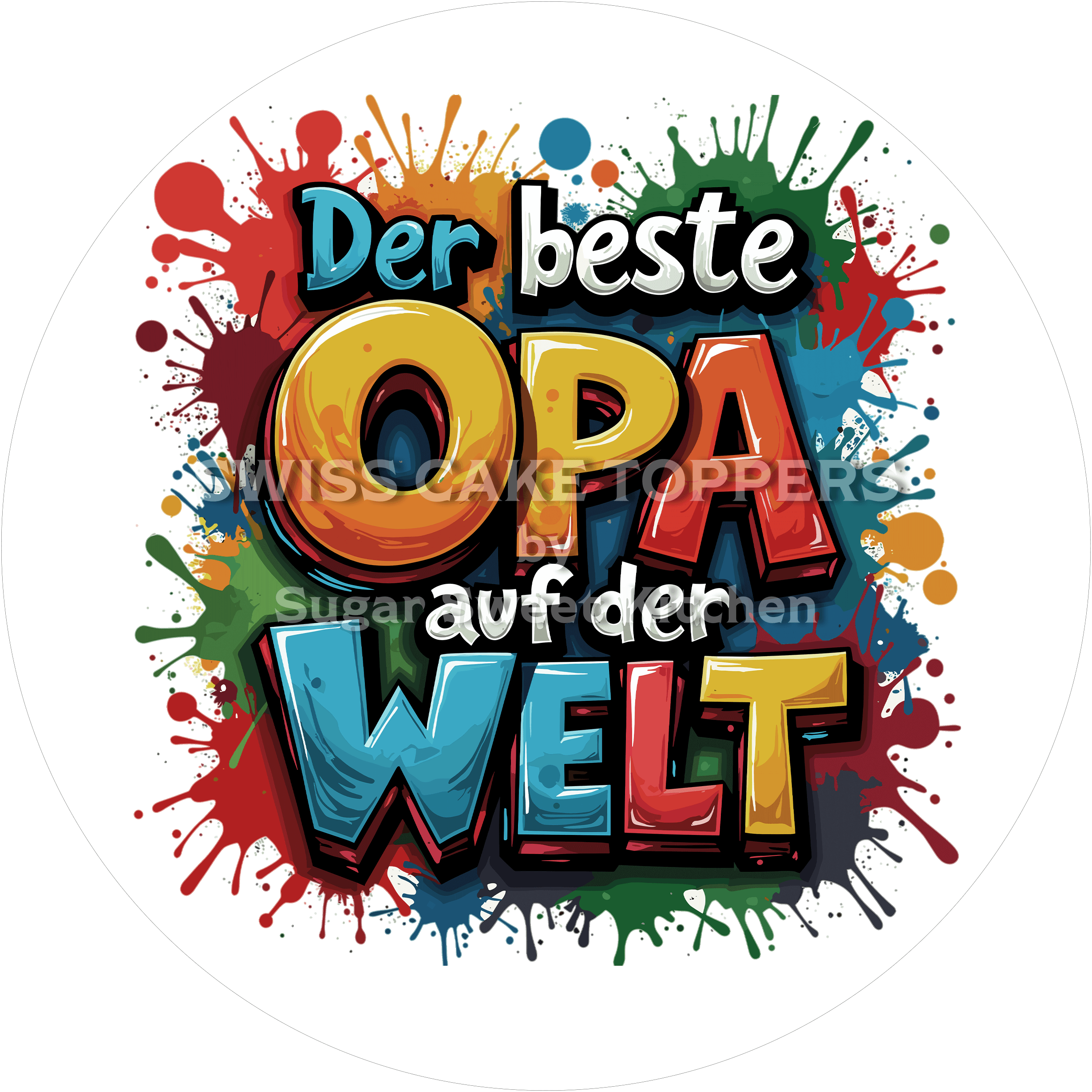 Fantastischer Tortenaufleger für die Familie22 - personalisierbar - Fondant- Torten- & Cupcakeaufleger Sugar Sweet