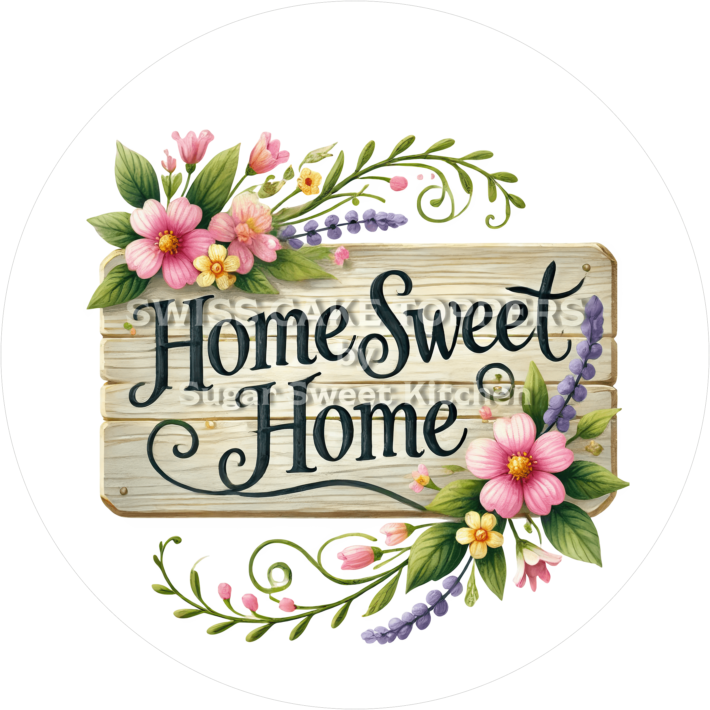 Fantastischer Tortenaufleger zur Wohnungs-Einweihung - personalisierbar - Fondant- Torten- & Cupcakeaufleger Sugar