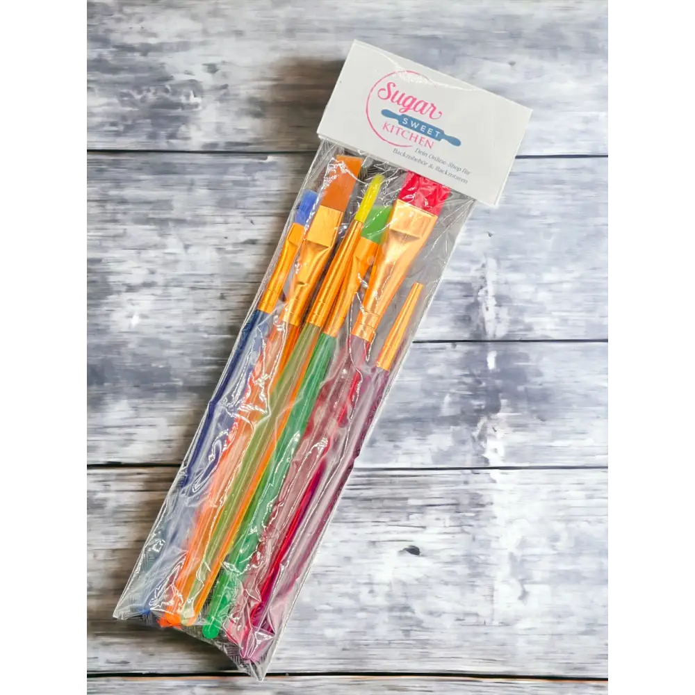 Farbiges Pinsel-Set / 6tlg. - Tortendekoration Sugar Sweet Kitchen