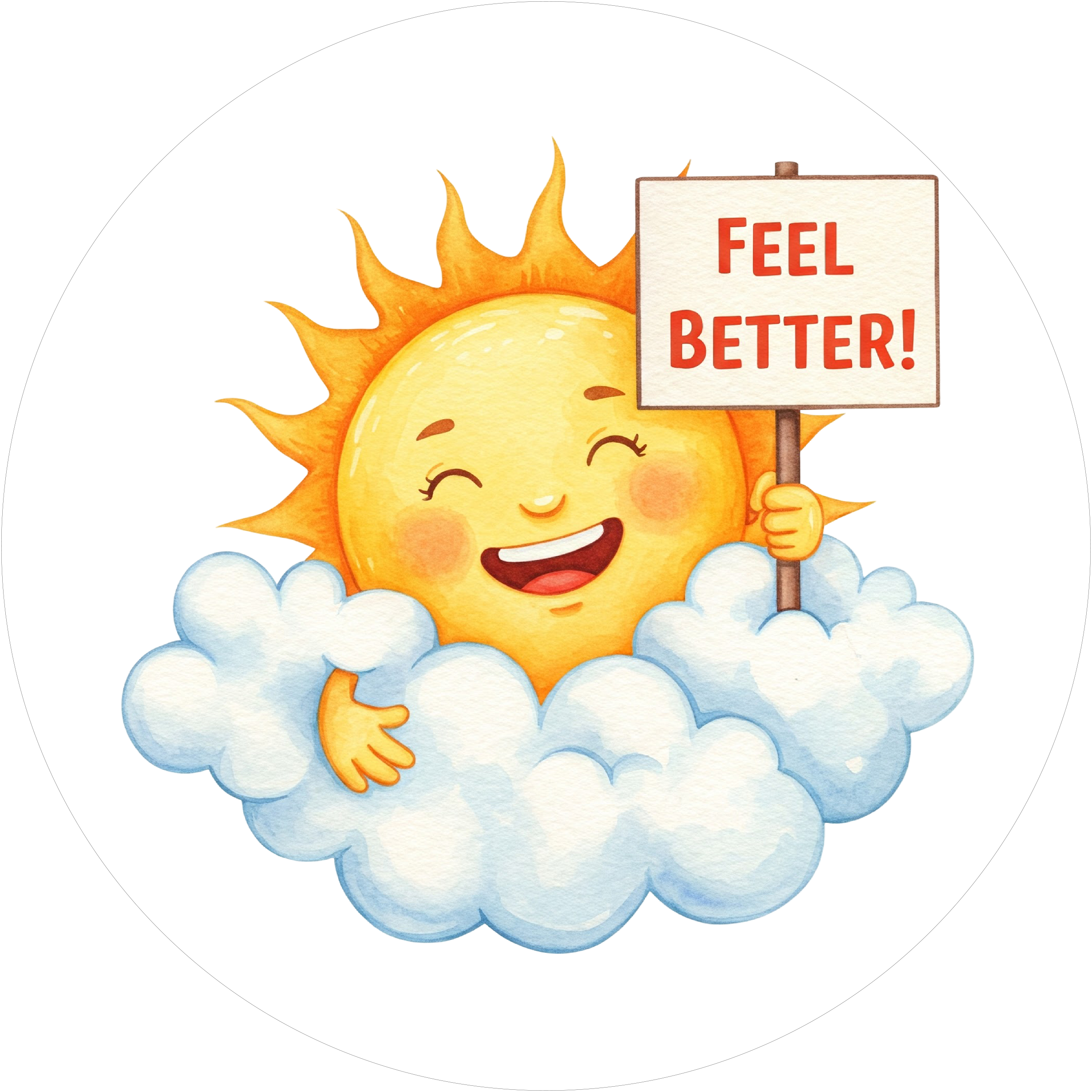 Feel Better-Tortenaufleger 8 - personalisierbar - Fondant- Torten- & Cupcakeaufleger Sugar Sweet Kitchen