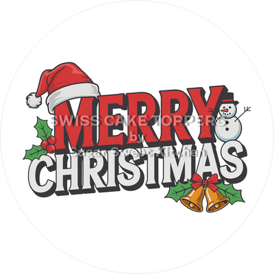 Feierlicher Weihnachts-Tortenaufleger6 - personalisierbar