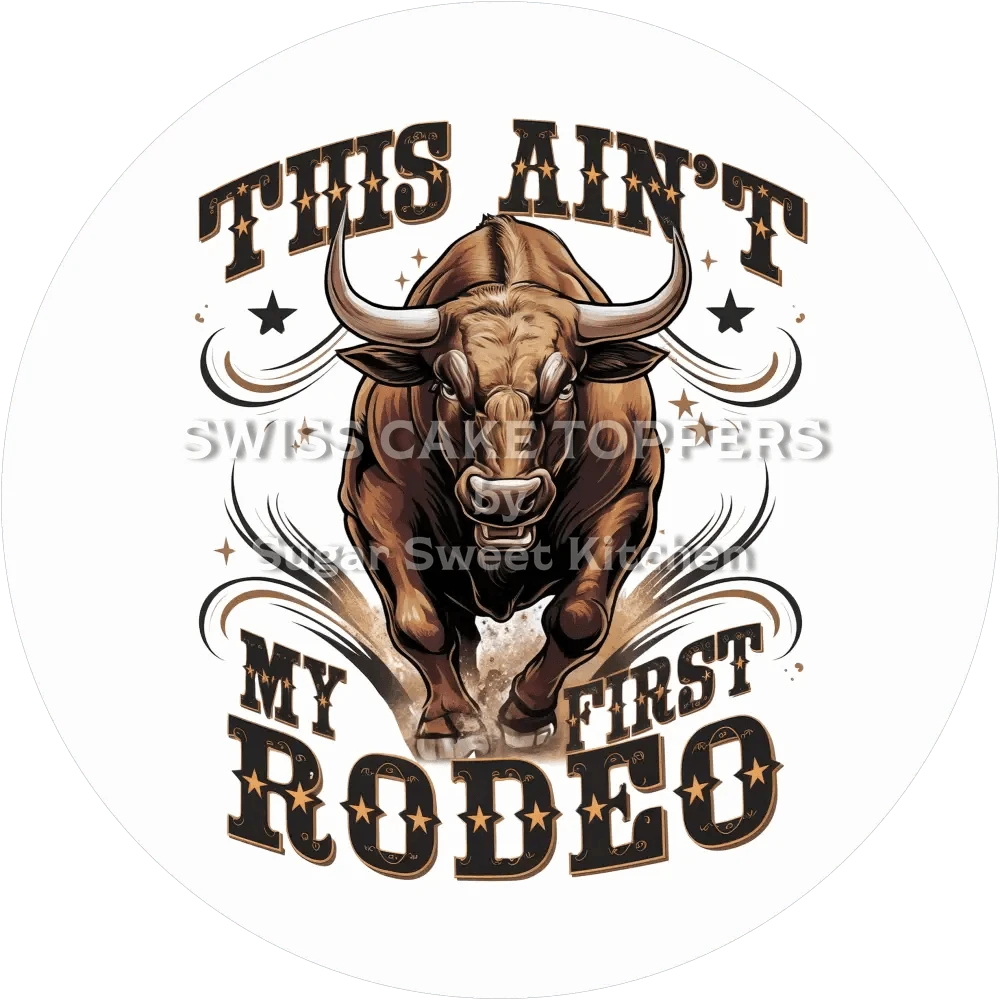 First Rodeo-Tortenaufleger15 - personalisierbar - Fondant- Torten- & Cupcakeaufleger Sugar Sweet Kitchen