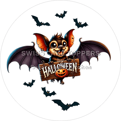Fledermaus Halloween-Tortenaufleger5 - personalisierbar
