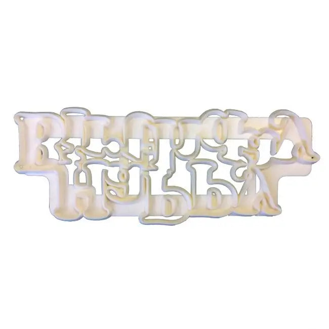 FMM Fondantausstecher ’Happy Birthday’ - Tortendekoration Sugar Sweet Kitchen