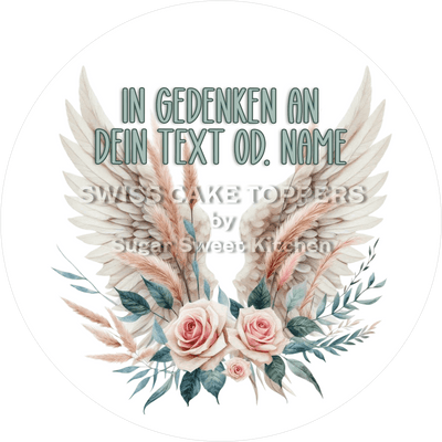 Fondant-Aufleger für Traueranlässe mit Namen od. Text