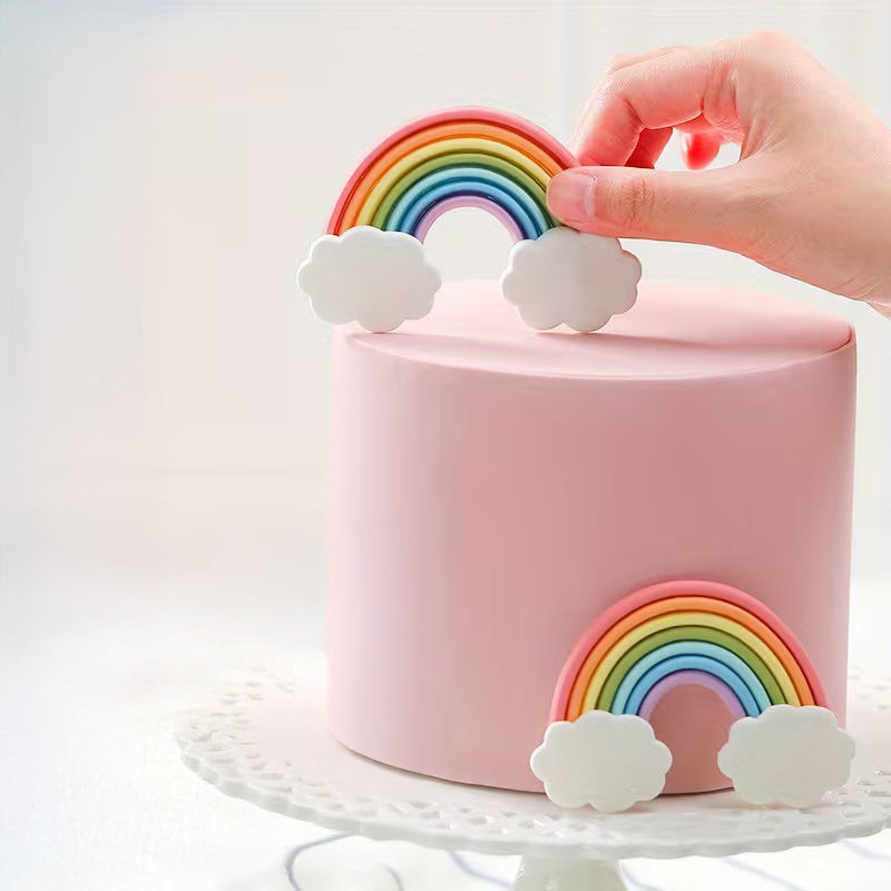 Fondant Ausstecher Regenbogen / 9tlg. - Tortendekoration Sugar Sweet Kitchen