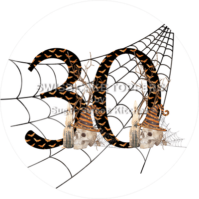 Fondant- Tortenaufleger mit creepy Zahlen - personalisiert