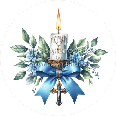 Fondant- Tortenaufleger - Taufe9 - personalisierbar