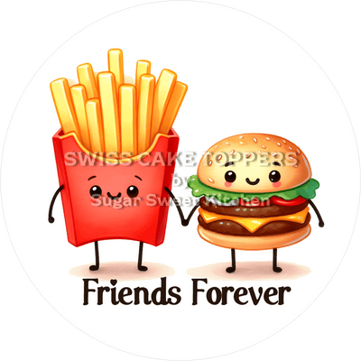 Friends forever-Tortenaufleger - Freunde4 - personalisierbar