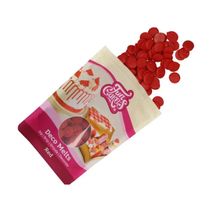 FunCakes Deco Melts Rot / 250g - Schokolade Sugar Sweet Kitchen