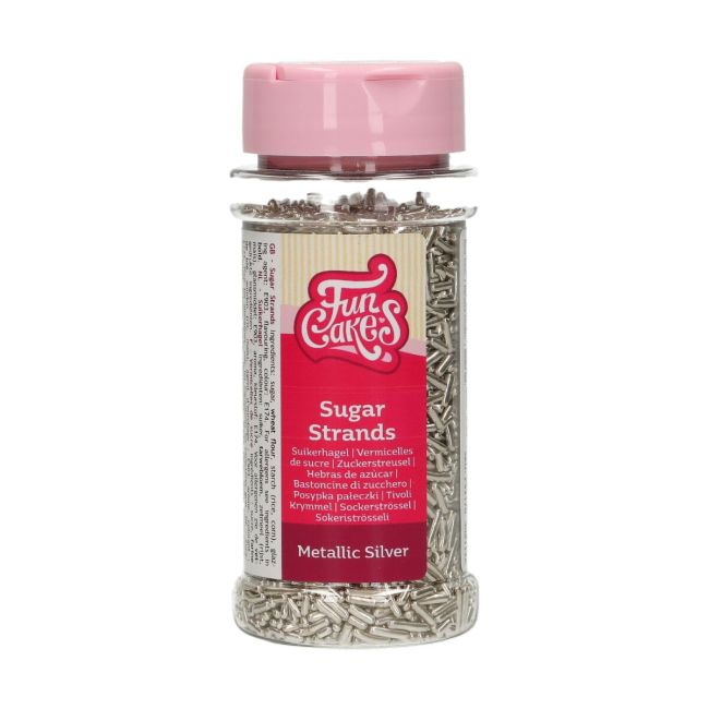 FunCakes Zuckerstreusel silber / 80g - Zuckerdekorationen Sugar Sweet Kitchen
