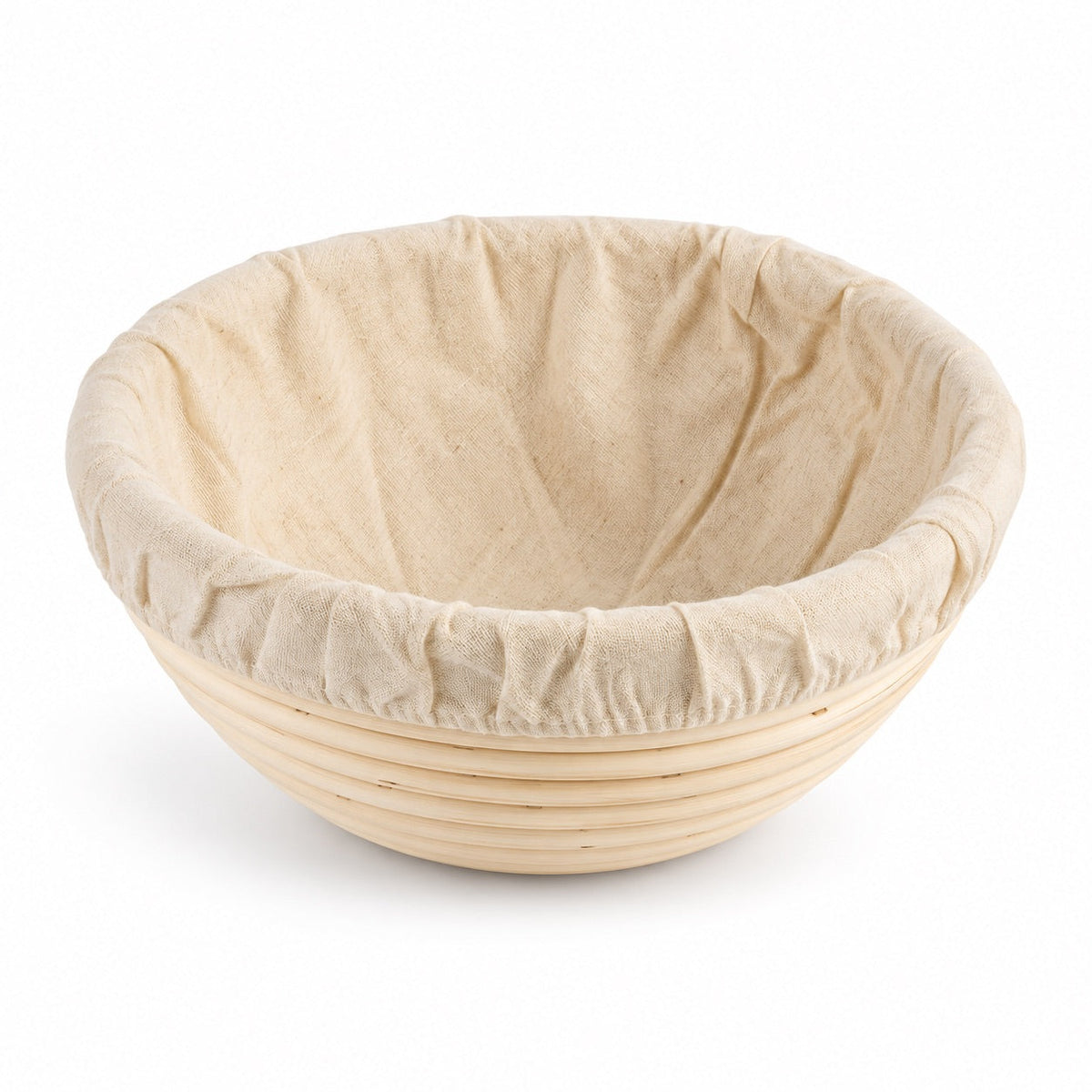 Gärkörbchen Rattan rund 30cm mit Leineneinlage - Backzubehör Sugar Sweet Kitchen