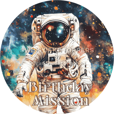 Galaktischer Tortenaufleger Space3 - personalisierbar