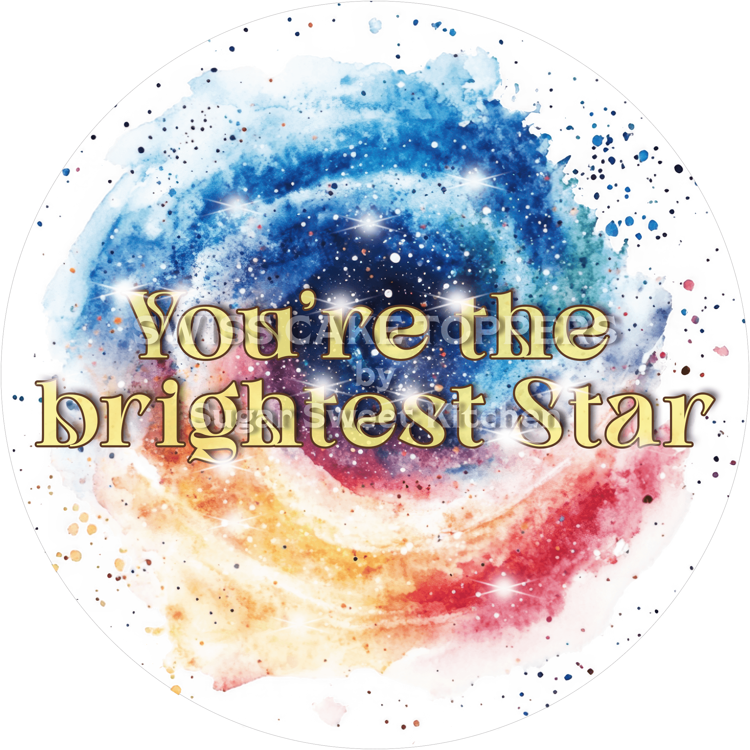 Galaktischer Tortenaufleger Space4 - personalisierbar - Fondant- Torten- & Cupcakeaufleger Sugar Sweet Kitchen