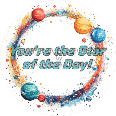 Galaktischer Tortenaufleger Space5 - personalisierbar