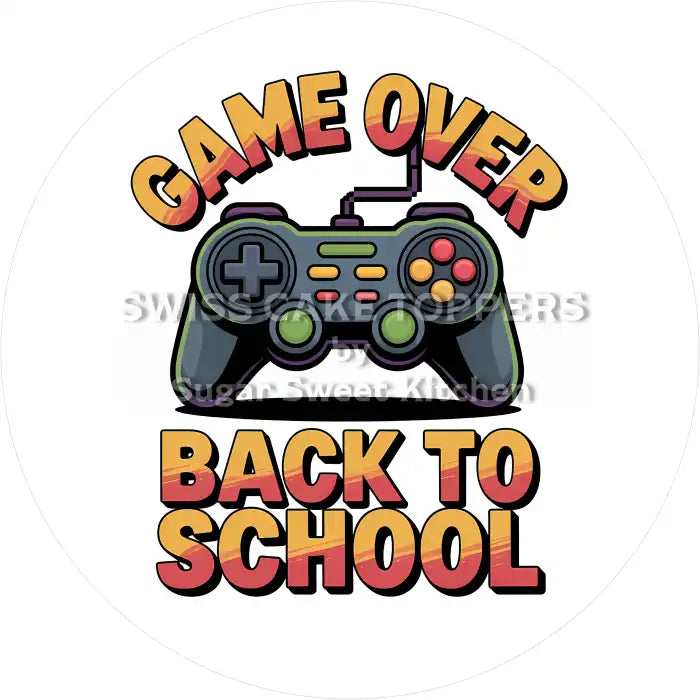 Game Over-Tortenaufleger3 - personalisierbar - Fondant- Torten- & Cupcakeaufleger Sugar Sweet Kitchen