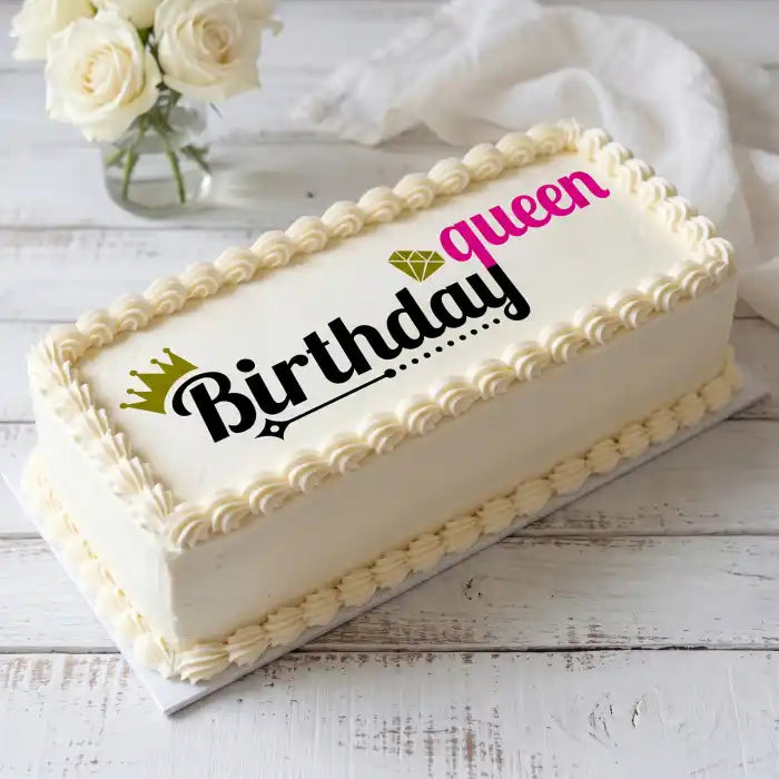 Cake Aufleger Geburtstag Queen 01 – essbar & exklusiv - Fondant- Torten- Cupcakeaufleger Sugar Sweet Kitchen