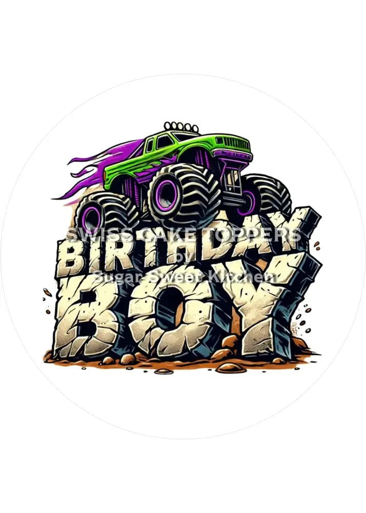 Geburtstags-Tortenaufleger Auto3 - personalisierbar - Fondant- Torten- & Cupcakeaufleger Sugar Sweet Kitchen