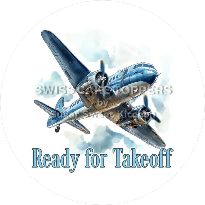 Tortenaufleger Geburtstag Flugzeug 05 - essbar & personalisierbar - Fondant- Torten- Cupcakeaufleger Sugar Sweet Kitchen