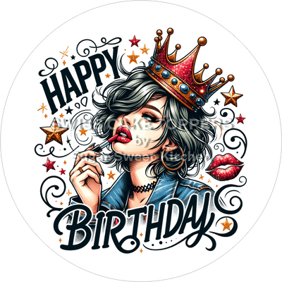 Geburtstags-Tortenaufleger für Queens & Girls1 - personalisierbar