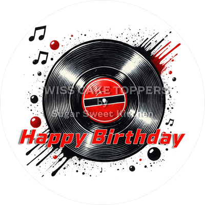 Geburtstags-Tortenaufleger Musik11 - personalisierbar