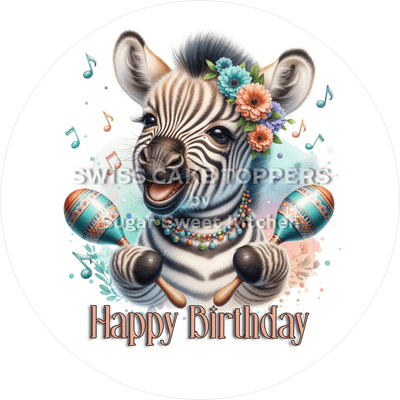 Geburtstags-Tortenaufleger Musik17 - personalisierbar