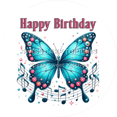 Geburtstags-Tortenaufleger Musik4 - personalisierbar