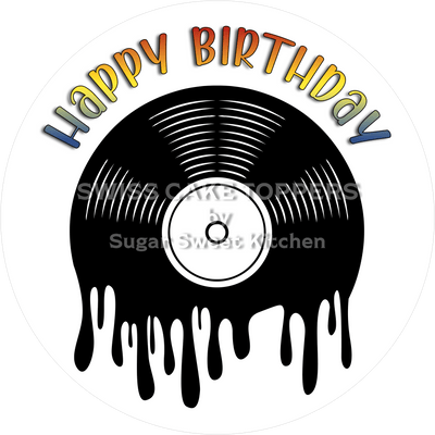 Geburtstags-Tortenaufleger Musik6 - personalisierbar