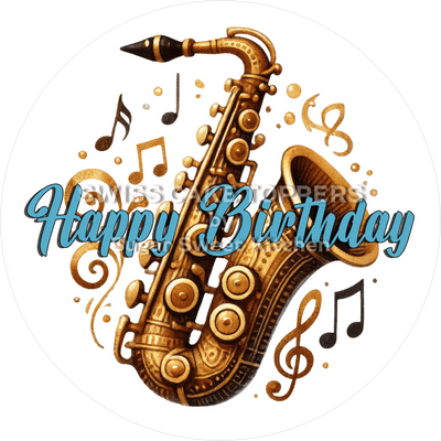 Geburtstags-Tortenaufleger Musik9 - personalisierbar