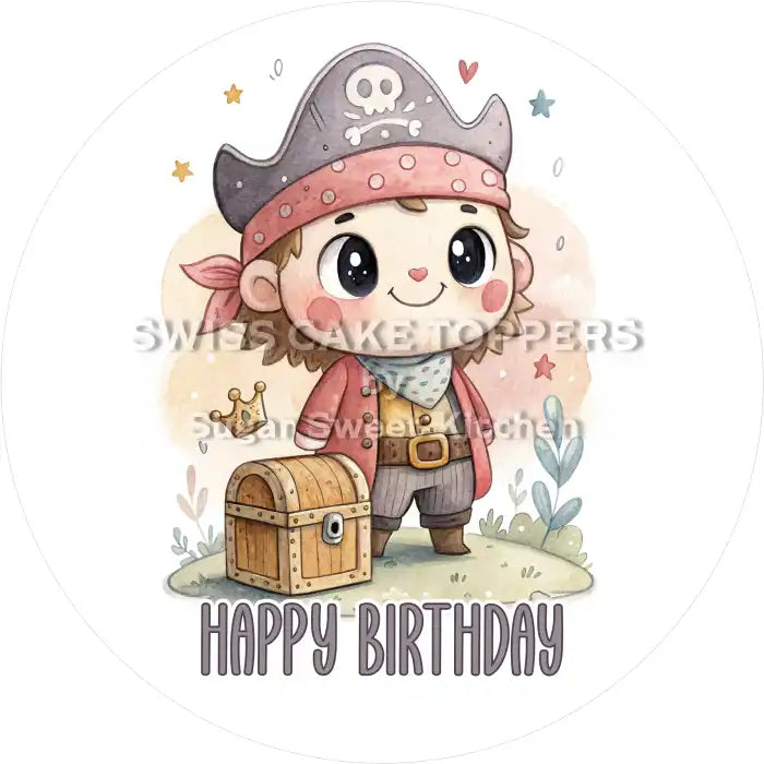 Tortenaufleger Geburtstag Pirat 10 - essbar & personalisierbar - Fondant- Torten- Cupcakeaufleger Sugar Sweet Kitchen