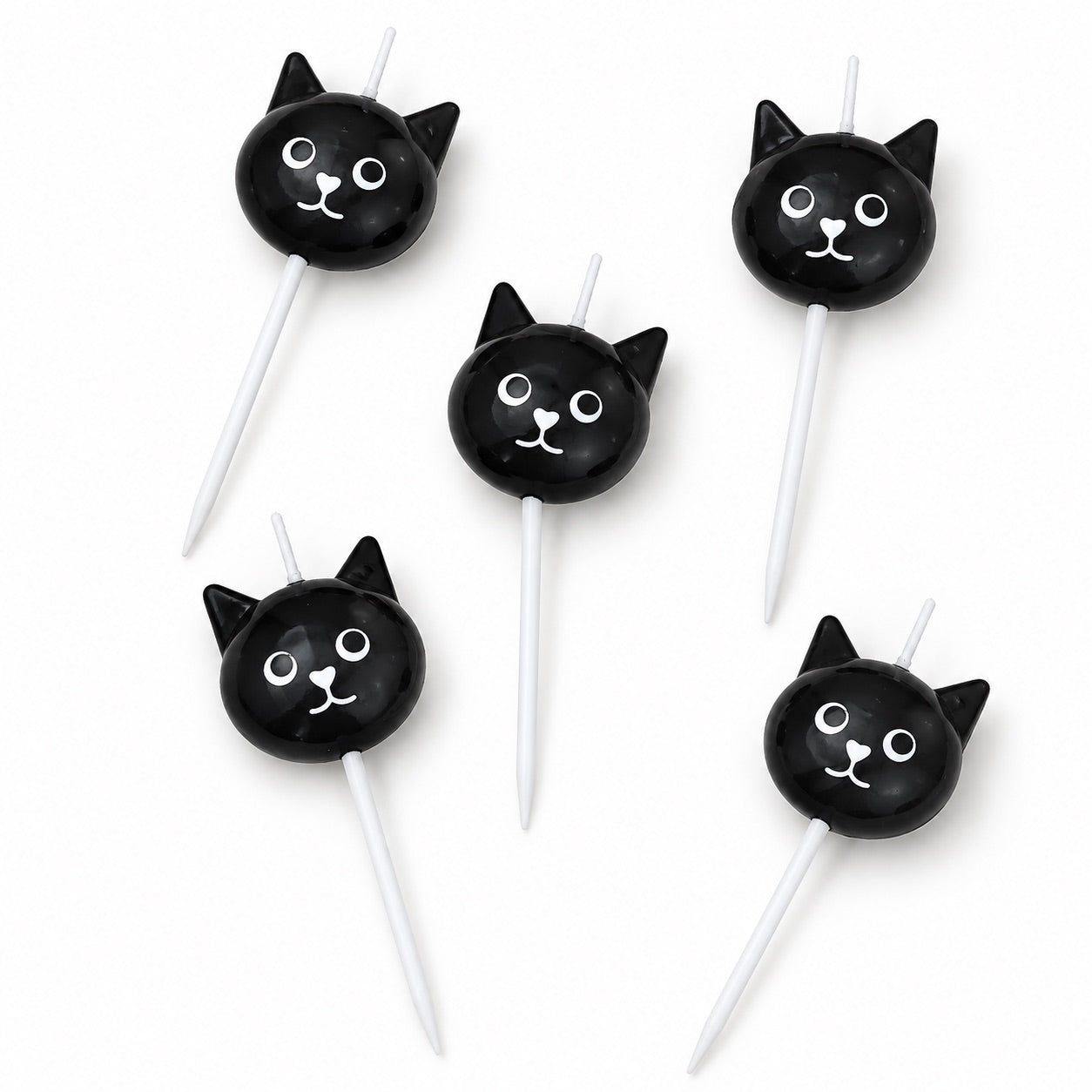 Geburtstagskerzen schwarze Katzen / 5 Stk. - Tortendekoration Sugar Sweet Kitchen