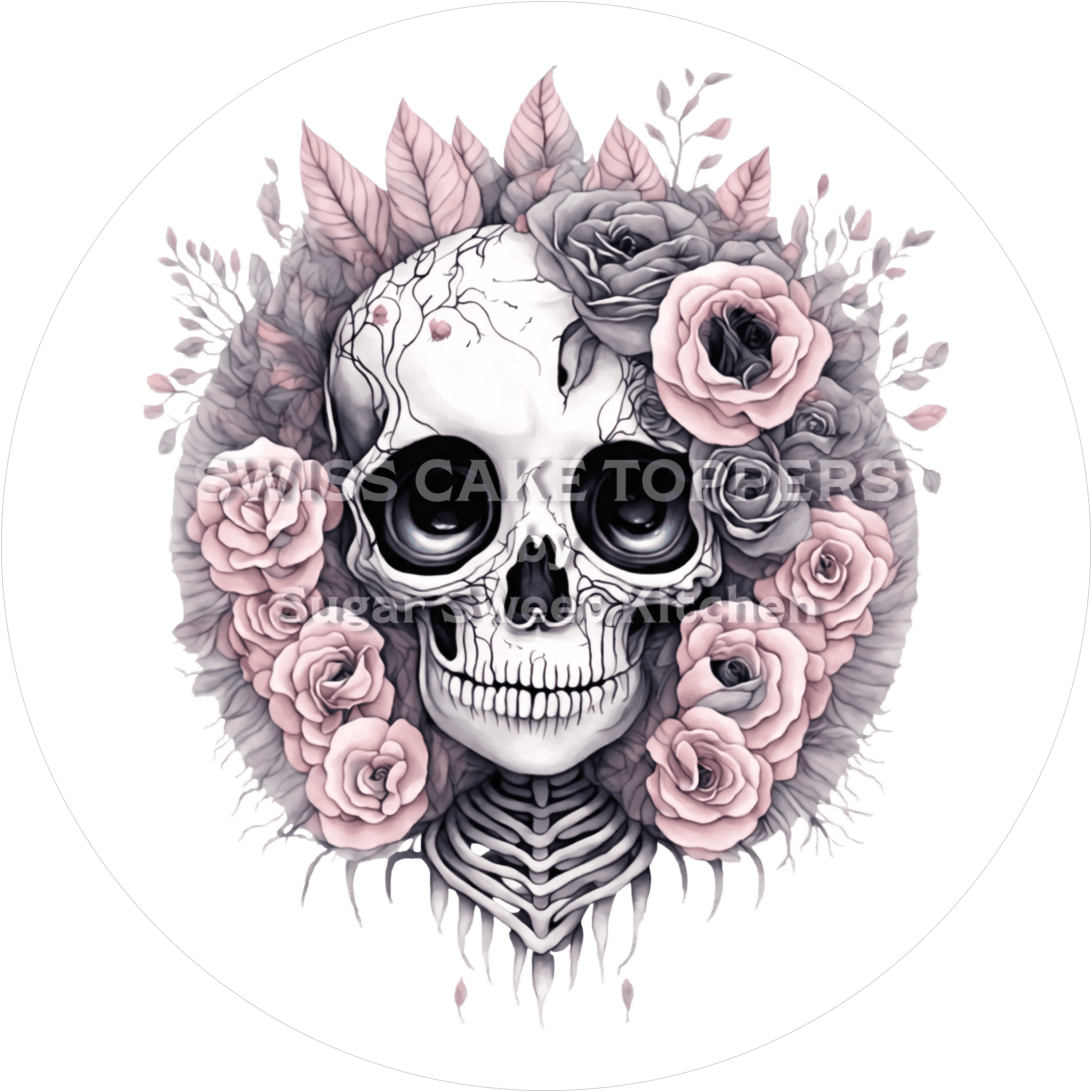 Geheimnisvoller Halloween-Tortenaufleger10 - personalisierbar - Fondant- Torten- & Cupcakeaufleger Sugar Sweet Kitchen