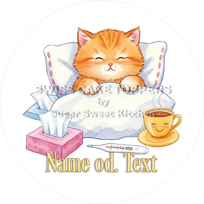 Genesungs-Tortenaufleger mit deinem Text oder Namen - Fondant- Torten- & Cupcakeaufleger Sugar Sweet Kitchen