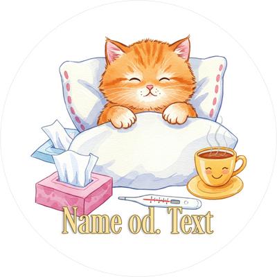 Genesungs-Tortenaufleger mit deinem Text oder Namen