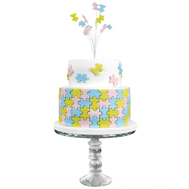 Geometric Multicutter ’Puzzle’ PME / 3tlg. - Tortendekoration Sugar Sweet Kitchen