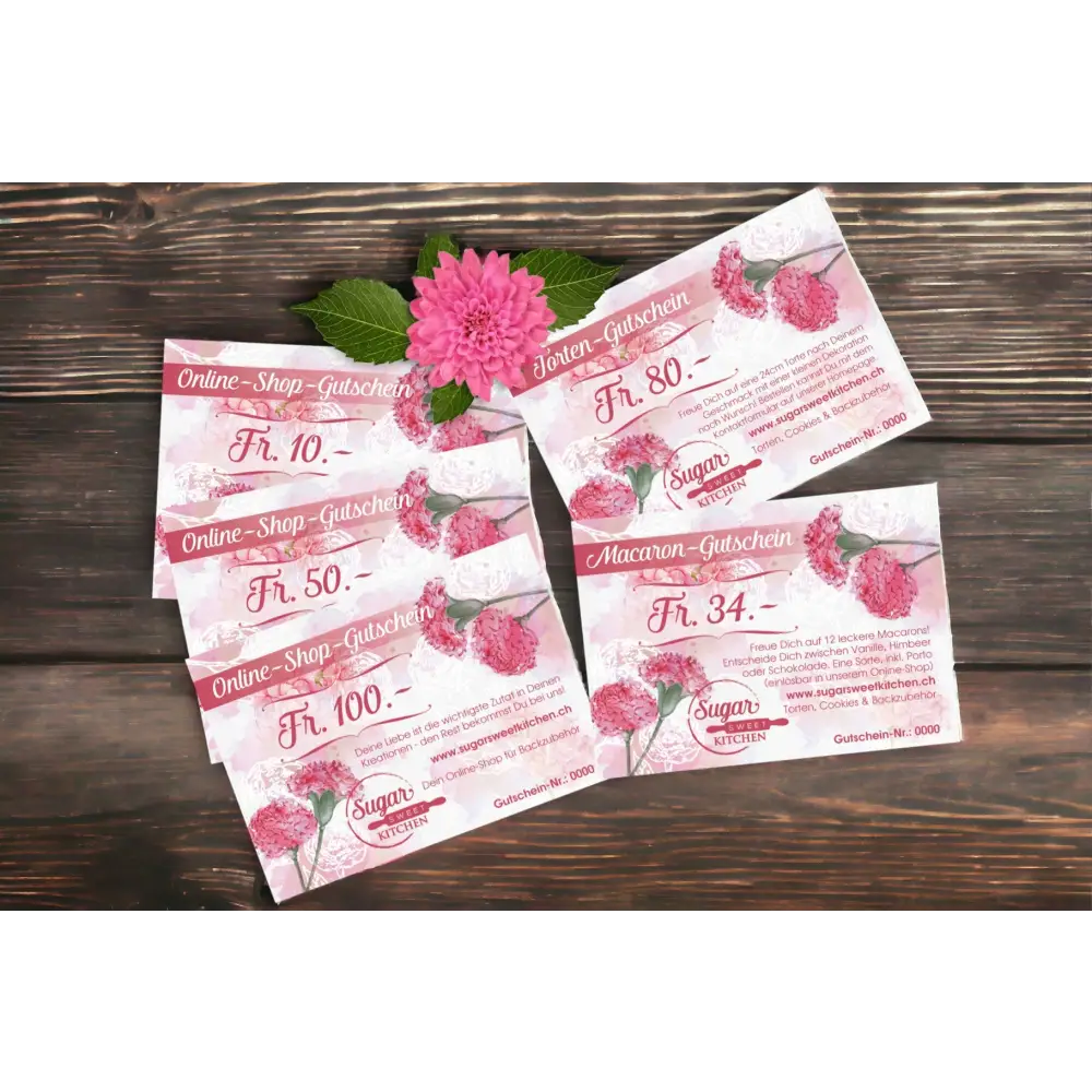 Geschenkgutscheine - Sugar Sweet Kitchen