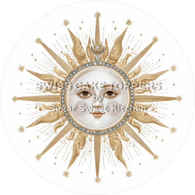 Göttlicher Sonne-Tortenaufleger29 - personalisierbar