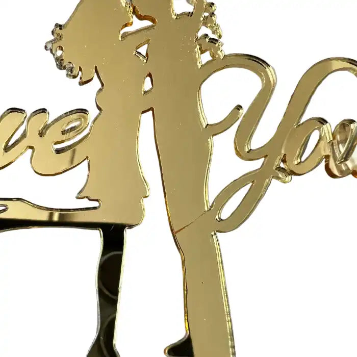 Goldene Hochzeits- & Valentins-Cupcake Topper / 6Stk. (Kleiner Riss) - Dekorationen nicht essbar Sugar Sweet Kitchen