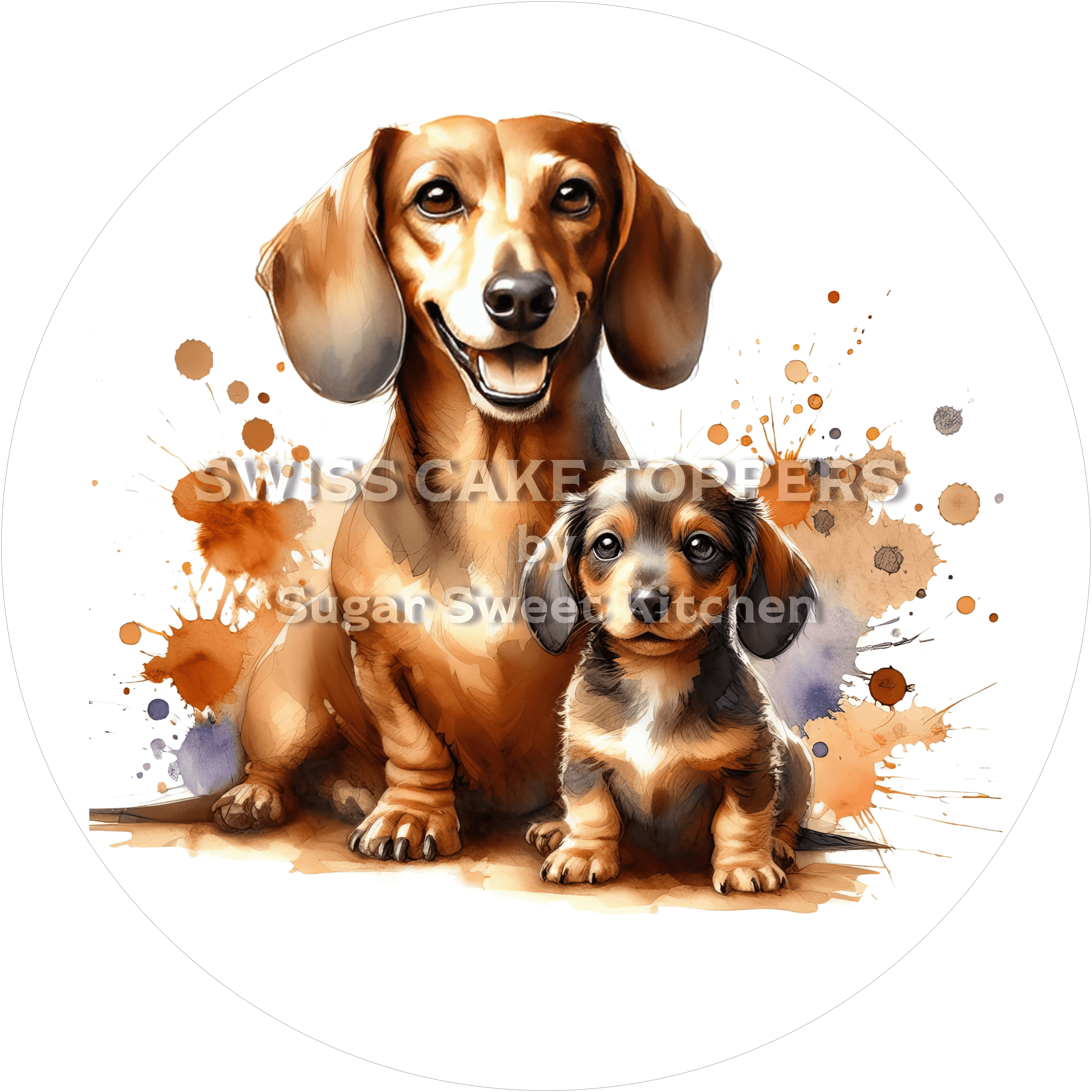 Goldiger Hunde-Tortenaufleger20 - personalisierbar - Fondant- Torten- & Cupcakeaufleger Sugar Sweet Kitchen