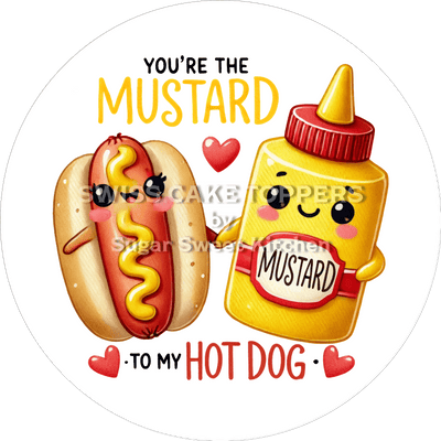 Goldiger Valentins- Tortenaufleger LV11 - personalisierbar