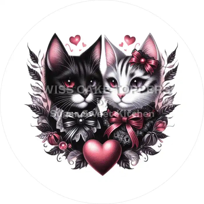 Gothic Cats8 - personalisierbar - Fondant- Torten- & Cupcakeaufleger Sugar Sweet Kitchen