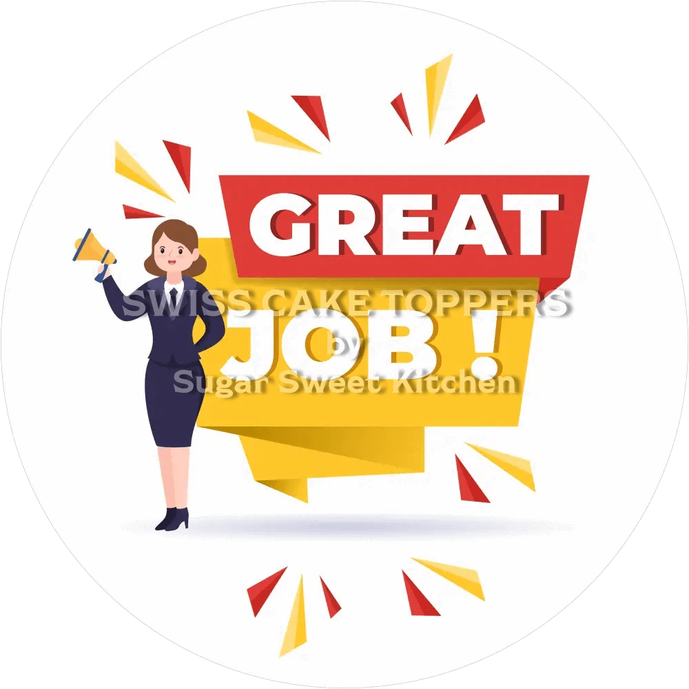 Great Job - Tortenaufleger - Fondant- Torten- & Cupcakeaufleger Sugar Sweet Kitchen