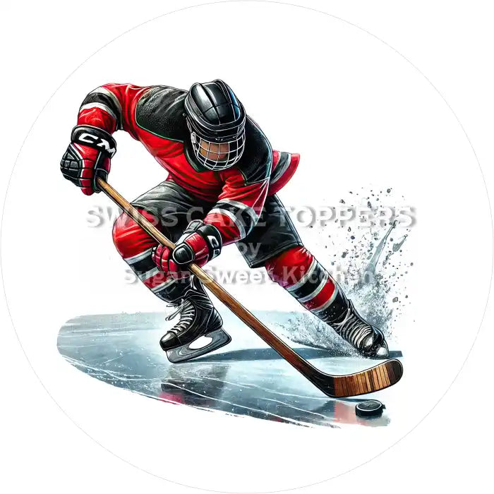Grossartiger Eishockey-Tortenaufleger8 - personalisierbar - Fondant- Torten- & Cupcakeaufleger Sugar Sweet Kitchen