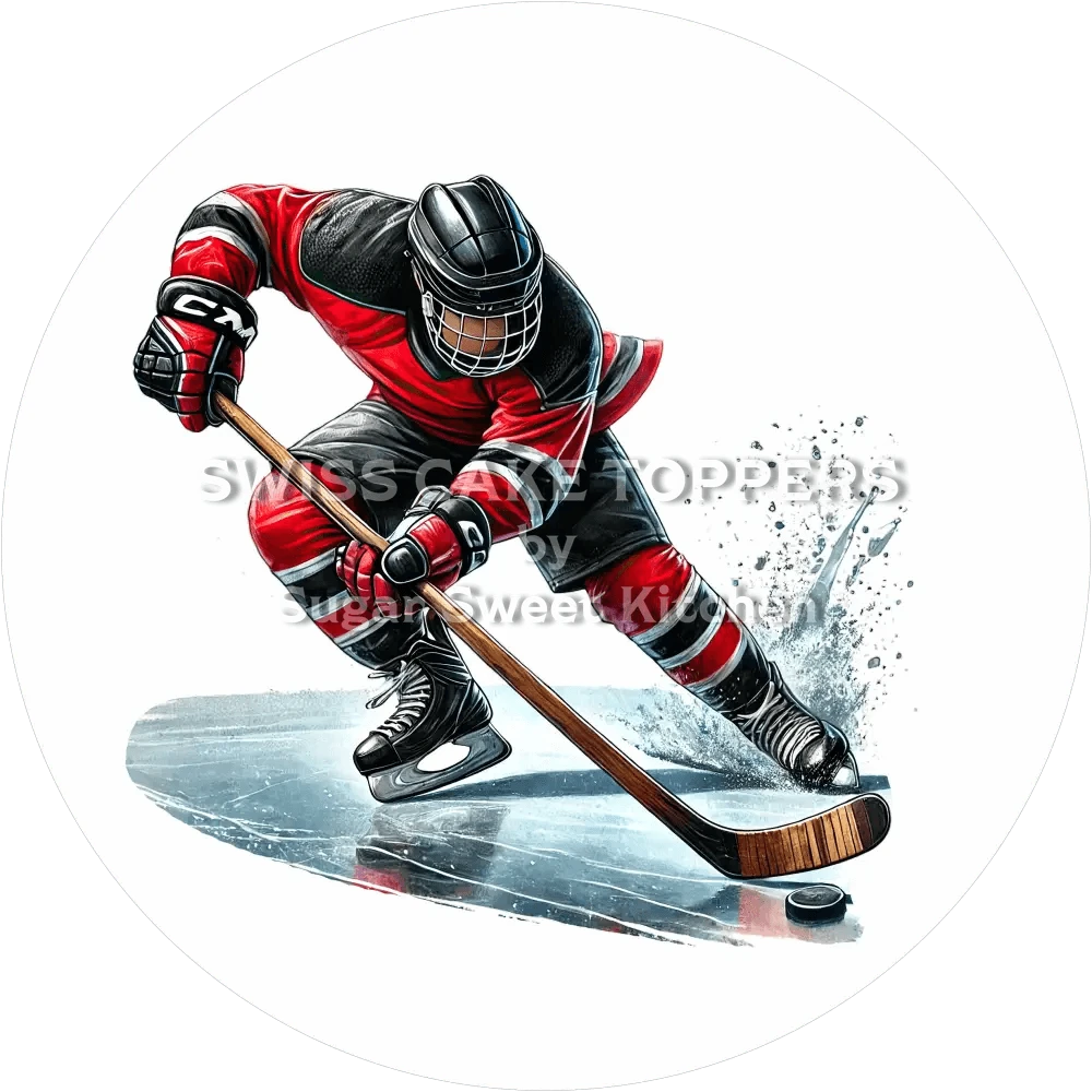 Grossartiger Eishockey-Tortenaufleger8 - personalisierbar - Fondant- Torten- & Cupcakeaufleger Sugar Sweet Kitchen